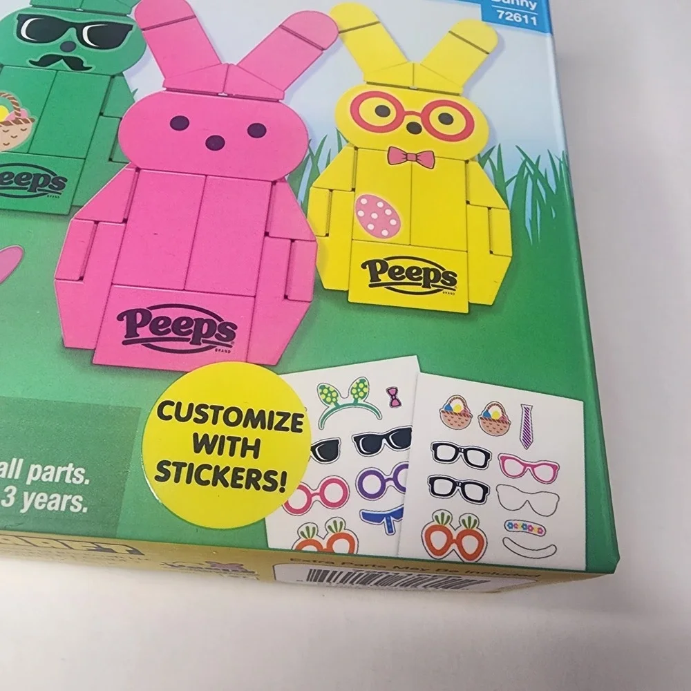 Brick Craft 3 Peeps Building Sets And 2 Sticker Sheets New in Box Sealed Easter
